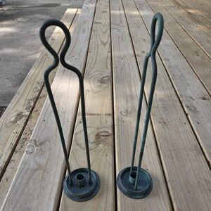 Wrought Iron Wall Decor with Green Patina Finish